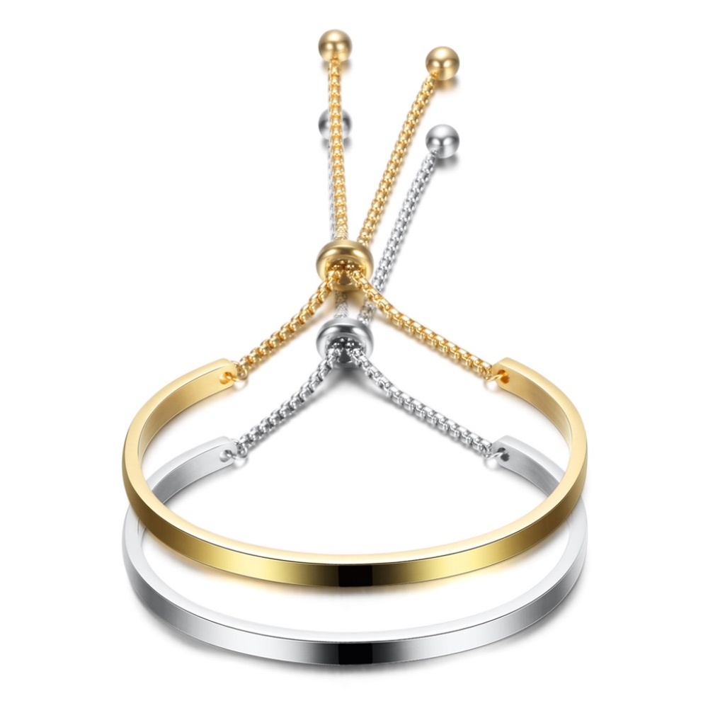 Gold Plated or Stainless Steel Stackable Cuff Bracelet - Picture 5 of 5